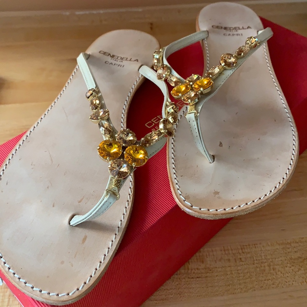 Cenedella Italian gemstone sandals.